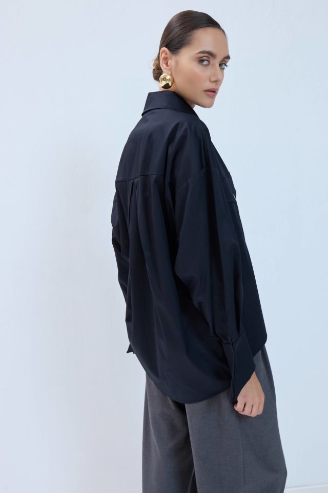 Koton Kaplumbağ Gömlek - Siyah