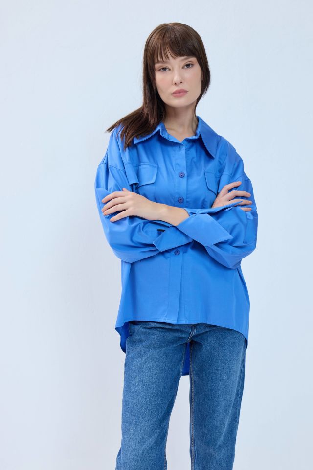 Koton Kaplumbağa Gömlek - Mavi