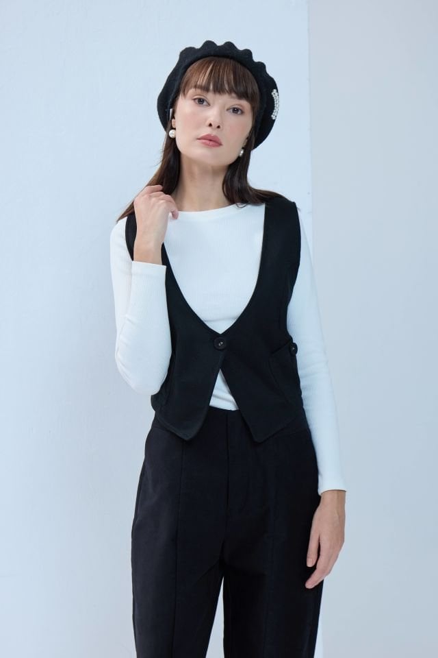 Kanvas Yelek - Siyah